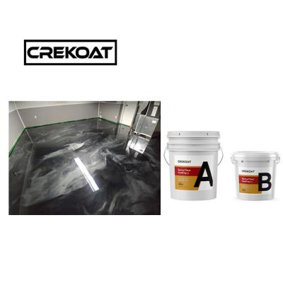 China Poured High Solids Red Metallic Epoxy Floor Coating Smoothed Hardness for sale