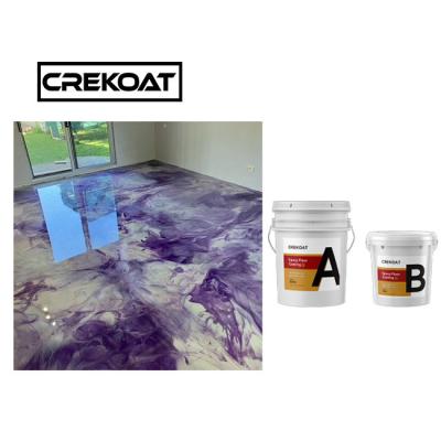 China Commercial Grade Epoxy Resin Floor Coating Non Toxic Gray Metallic Epoxy Floor for sale