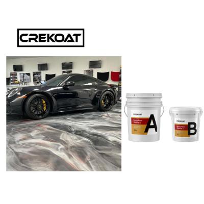 China Crystal Clear Concrete Metallic Epoxy Floor Coating Scratch Resistant for sale