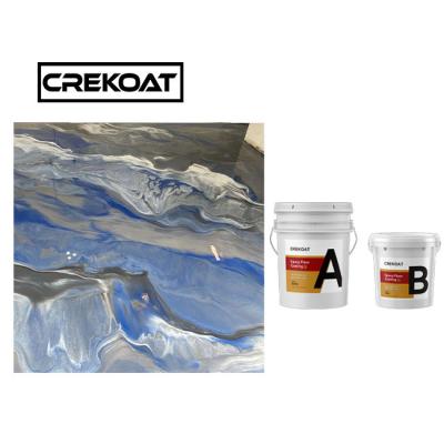 China Two Component AB Resin Metallic Epoxy Floor Coating Water Resistant for sale