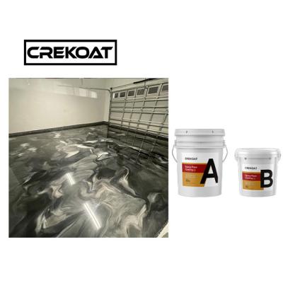 China Two Part Metallic Epoxy Floor Coating Skid Resistant High Durability for sale