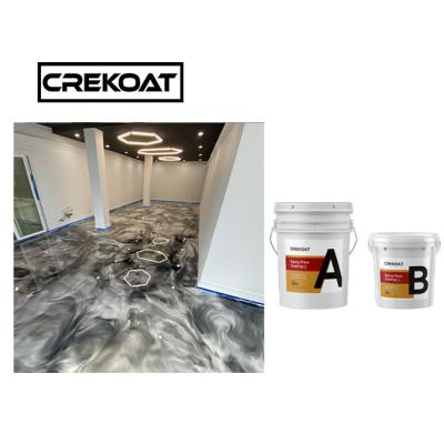 China Commercial Metallic White Epoxy Resin Floor Coating Clear Top Coat for sale