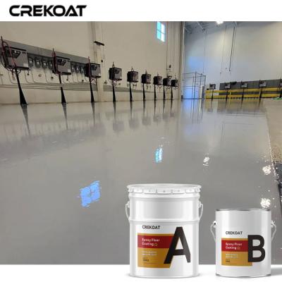 China Self Leveling High Gloss White Epoxy Floor Paint Smooth And Seamless Surface for sale