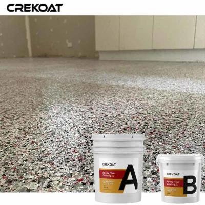 China 100% Solid Epoxy Resin Floor Paint With Decorative Acrylic Broadcast Flakes for sale