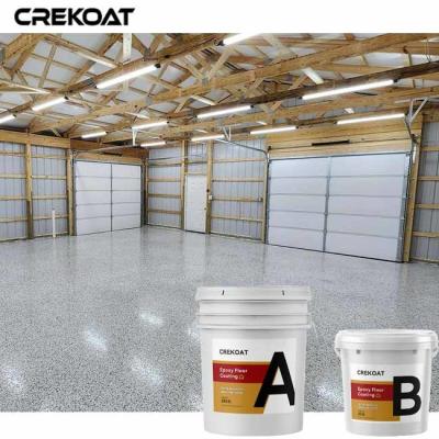 China Water Based Transparent Epoxy Resin Floor Coating Broadcast Decorative Flake System for sale