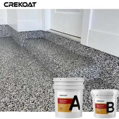 China Paint Flakes Epoxy Resin Floor Coating For Garage Basement Concrete for sale