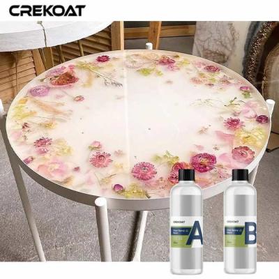 China Artistic Clear Epoxy Resin Coat For Resin Characteristics Bubble Free Smooth Finish for sale