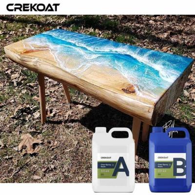 China Crystal Clear High Gloss Finish Table Top Epoxy High Viscosity Self - Leveling en venta