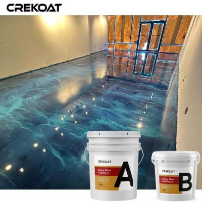 Chine Commercial Metallic Flake Floor Coating For Epoxy Showrooms Restaurants Offices à vendre
