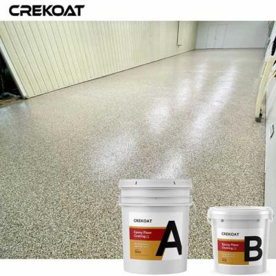 China Interior VOC Free Paint Chip Garage Floor Hygienic Surface Slip Resistant Texture for sale