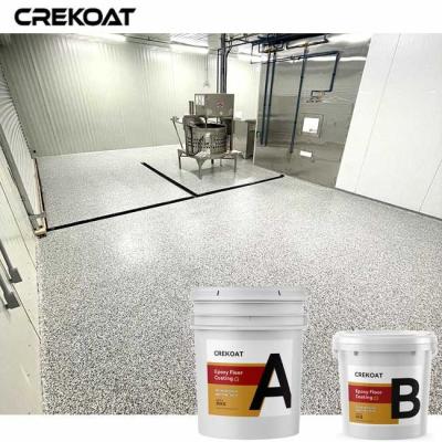 China Seamless Epoxy Flake Floor Coating Resists Chemical And Heavy Traffic for sale