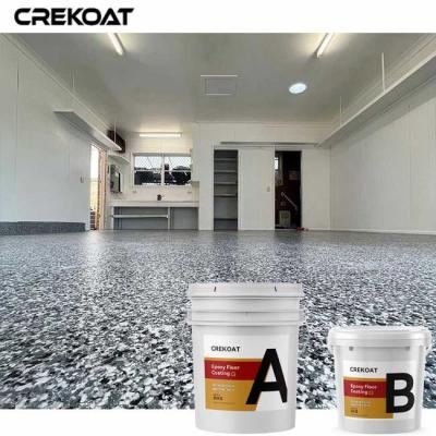 China Environmentally Epoxy Flake Floor Coating Seamless Concrete Flooring for sale