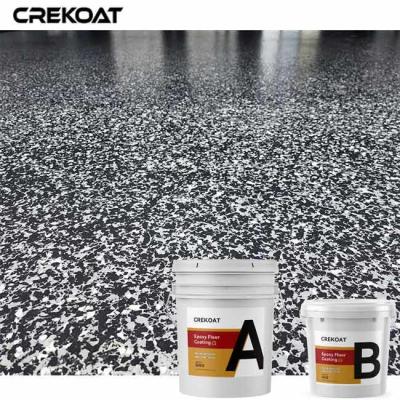 China Water Based Epoxy Clear Coat Flake Floor Coating Withstand Daily Wear à venda