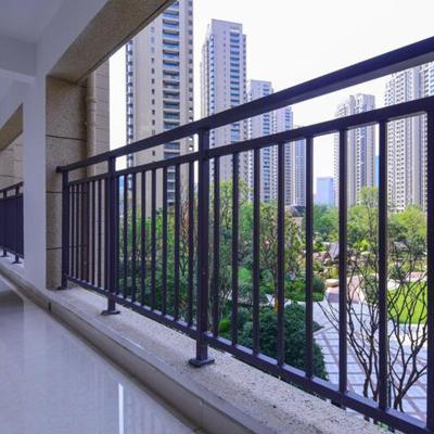 China Indoor Balcony Safety Iron Stair Handrail Zinc Stainless Tubular Railings for sale