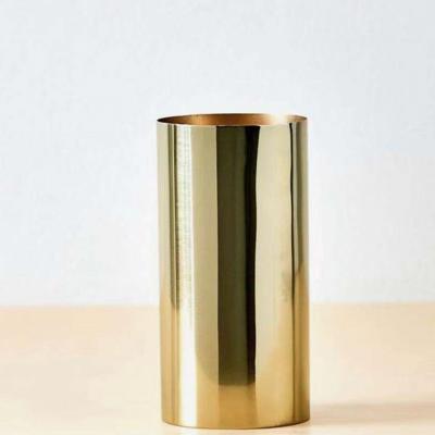 China Potenciômetro de flor interno do ouro do vaso de flores de aço inoxidável decorativo do jardim grande à venda
