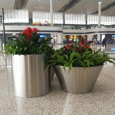 China CAD Drawing Decorative Indoor Flower Pots Large Galvanized Pots For Plants for sale