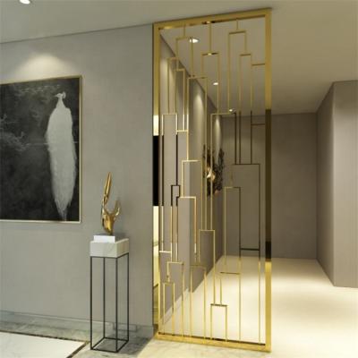 China Customized Decorative Metal Room Dividers Stainless Steel Hanging Room Divider Te koop
