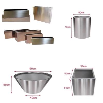 China Stainless Steel Material Elegant Stainless Steel Flowerpot Customized Home Decoration for sale