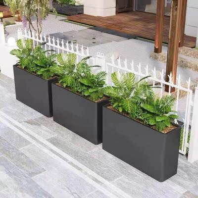 China Durable Square Stainless Steel Flowerpot For Home Decor for sale