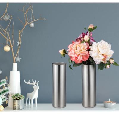 China Potes de flores de aço inoxidável de alta durabilidade para interiores e exteriores à venda
