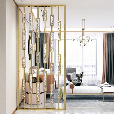 China Contemporary Decorative Metal Panels Stainless Steel Screen Partition Room Dividers Te koop