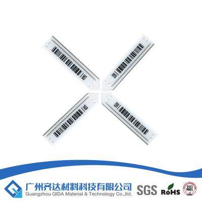 China Semi-hard Magnetic Anti Theft AM EAS Label Soft Tags , White Barcode 58kHz for sale