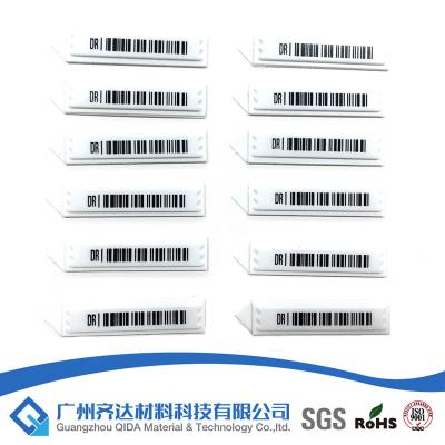 China Las etiquetas de código de barras antis blancas negras del hurto dr del pegamento 58kHz EAS se doblan sistema del pedestal en venta