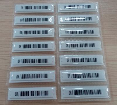 China Mini Printing Barcode Labels For Jewelry Tag , 58kHz AM EAS Soft Labels for sale