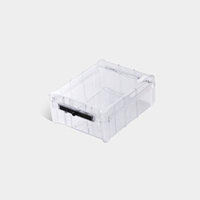 China PC Material Razor Anti Theft Security Safer Box Outer Diameter Size 138.7*116*32mm for sale