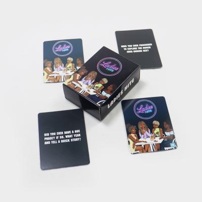 China custom design cool Ladies 'nite card game adult party card games premium girls night pink card gam Te koop