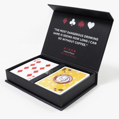 China Custom 100%PVC Playing Cards two deck Design Printing Logo Washable Plastic A box of two Poker Playing Card for sale