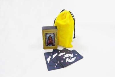 China Impressão personalizada de alta qualidade de borda preta Tarot russo com saco Imprimir cartão de Tarot de bruxa clássica com palavras-chave à venda