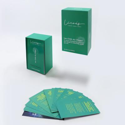中国 Printing Positive Affirmation Custom Card Game For Women Design Card Game Manufacturers In French With Box 販売のため