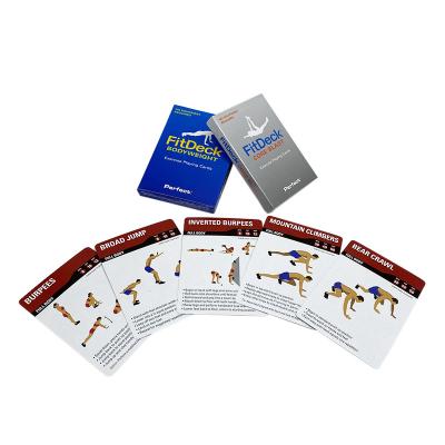 China 350gsm Exercise Workout Cards , Varnishing Physical Fitness Card for sale