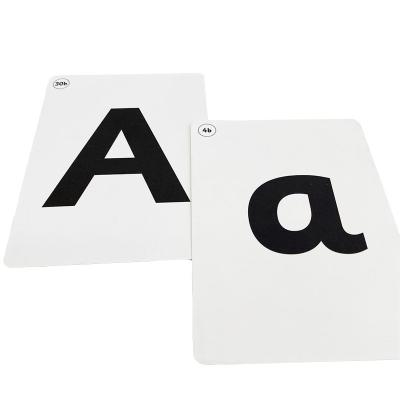 China Alfabeto simples super preto e branco Flashcards 57*87mm à venda