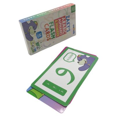 China Pantone colorea el aprendizaje de las tarjetas flash, letras lisas Flashcards del alfabeto en venta