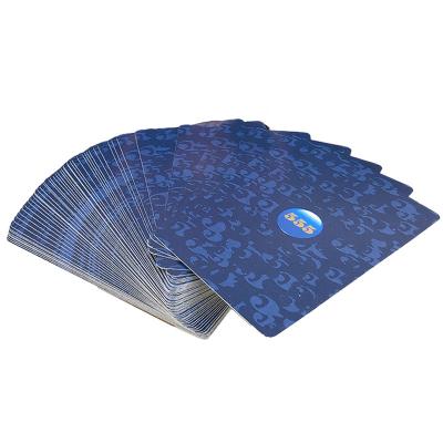 China 57*87mm Air Cushion Finish Playing Cards 555 Blue Back for sale