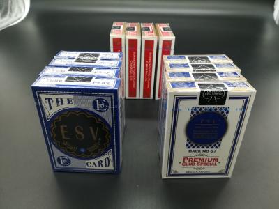 China cartões de jogo do casino de 0.35mm, cartões vermelhos e azuis de 63x88mm de jogo à venda