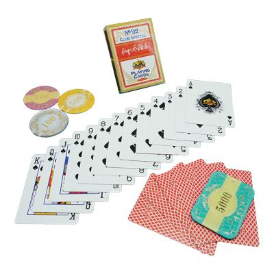 Κίνα Κάρτες 0.35mm πόκερ χαρτοπαικτικών λεσχών cOem μαύρο/άσπρο παχύ πλαστικό PVC προς πώληση
