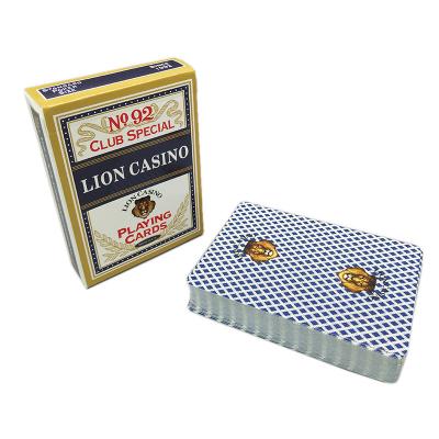 Chine OEM Logo Casino Playing Cards, cartes de jeu en plastique de code barres 100 à vendre