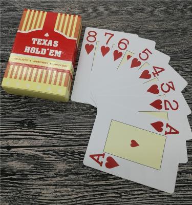 Κίνα κάρτες παιχνιδιού χαρτοπαικτικών λεσχών 0.32mm, κάρτα πόκερ cOem Τέξας Holdem προς πώληση