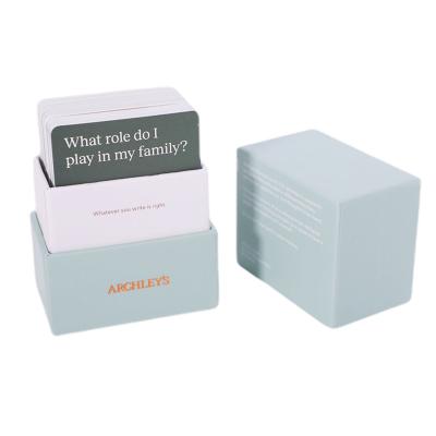 China 280 Gram Flash Playing Cards With Questions OEM Finish With Deck Box for sale