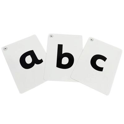 中国 Varishing 300 Dpiの赤ん坊の抜け目がないアルファベットは印刷できるAbcのフラッシュ カードを梳く 販売のため