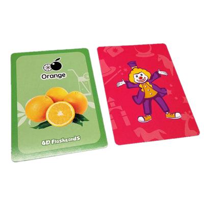 China Child Sight Words Home Learning 4D Flash Card Pantone Color for sale