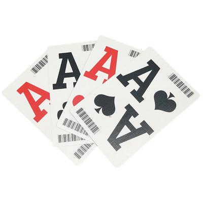 Cina Colore su ordinazione di Logo Printing On Back Side CMYK della carta da gioco del poker in vendita