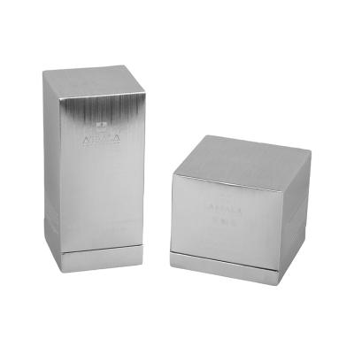 China Silver Hot Stamping Perfume Packing Box 1mm 350g Coated Paper Material for sale