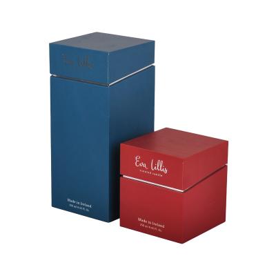 Chine La bouteille de parfum rouge bleue enferme dans une boîte l'aluminium chaud Stampping de carton de 2mm à vendre