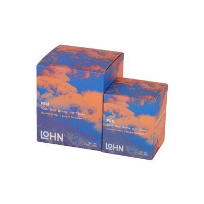 China Sunset Glow Personalised Candle Boxes , Tuck End coated paper box for sale