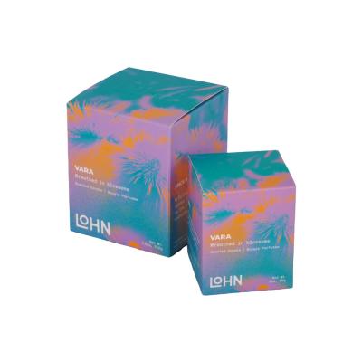 China Durable Embossed Candle Packaging Box Recyclable Coated Paper Material for sale