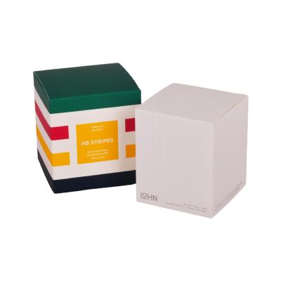 China Tamanho feito sob encomenda do retângulo 15x15x5cm de Logo Cardboard Candle Packaging Box à venda